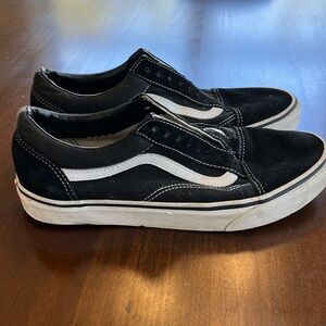 VANS old skool low men’s black white suede shoes